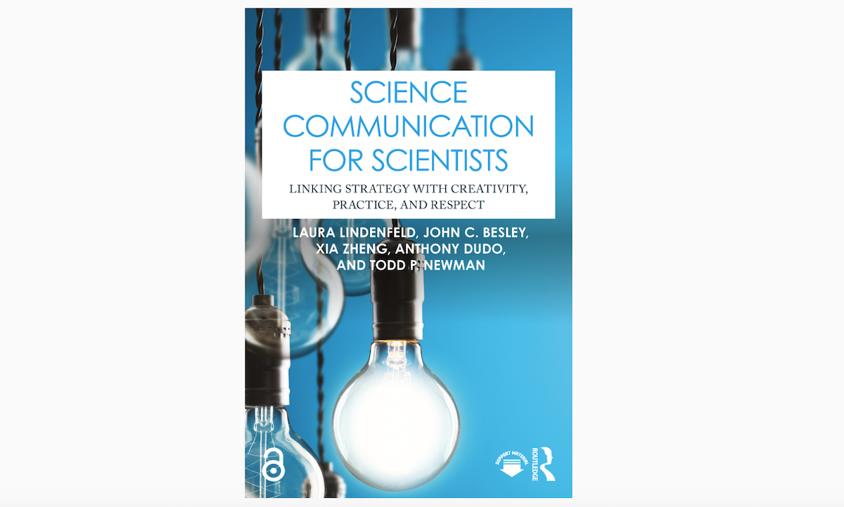 Capa do livro Science Communication for Scientists – Linking Strategy with Creativity, Practice and Respect, publicado pela Taylor & Francis